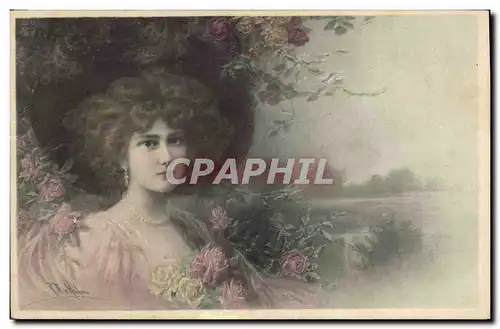 Cartes postales Fantaisie Illustrateur Femme