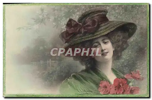 Cartes postales Fantaisie Illustrateur Femme