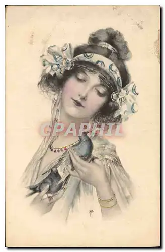 Cartes postales Fantaisie Illustrateur Femme