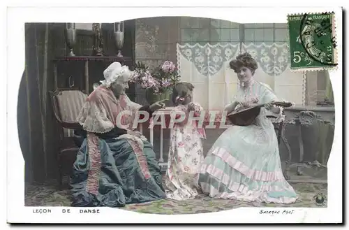 Cartes postales Lecon de danse Femme Enfant Grand Mere