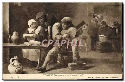 Cartes postales Teniers A music party The National Gallery London