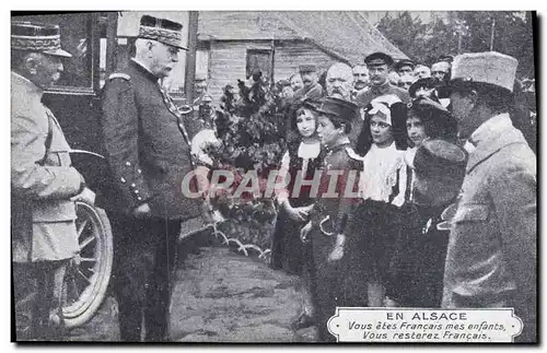 Ansichtskarte AK Militaria En Alsace Vosu etes francais mes enfants