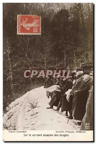 Cartes postales Militaria Sur le versant alsacien des Vosges
