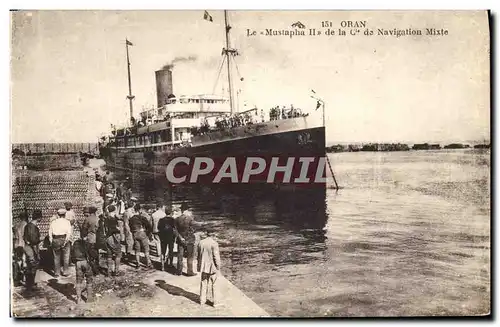 Ansichtskarte AK Bateau Oran Le Mustapha II de la Cie de Navigation Mixte Algerie