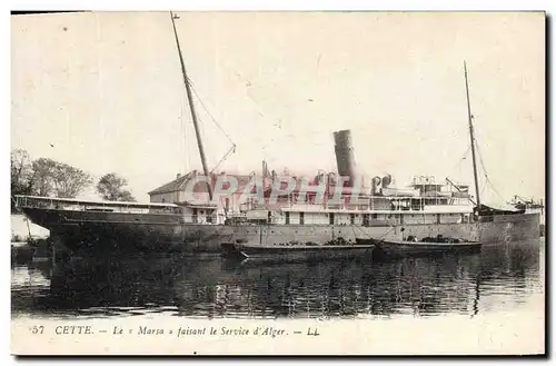 Ansichtskarte AK Bateau Cette Le Marsa faisant le service d&#39Alger Algerie