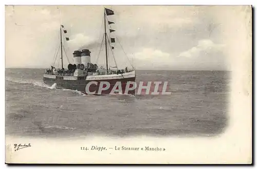 Cartes postales Bateau Dieppe Le steamer Manche