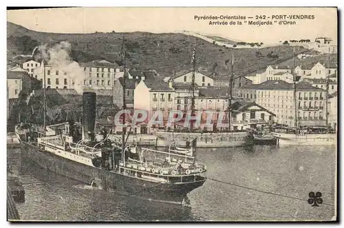 Ansichtskarte AK Bateau Port Vendres Arrivee de la Medjerda d&#39Oran