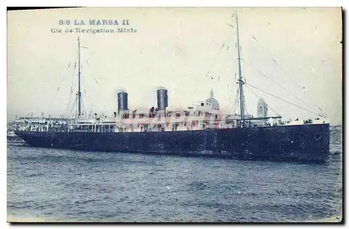 Ansichtskarte AK Bateau SS La Marsa II Cie de Navigation Mixte