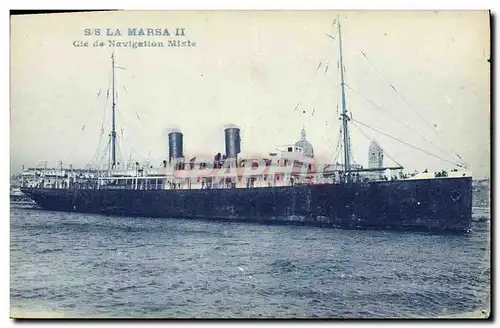 Cartes postales Bateau SS La Marsa II Cie de Navigation Mixte