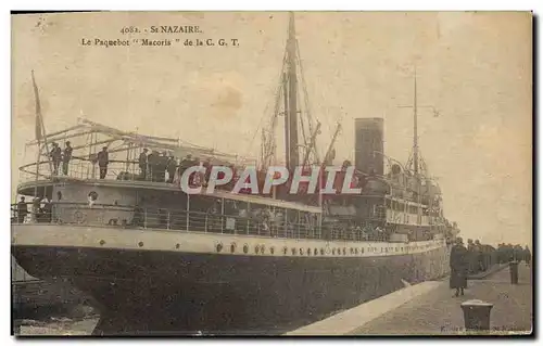 Cartes postales Bateau St Nazaire Le Paquebot Macoris de la CGT