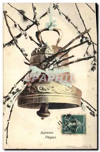 Cartes postales Cloche Paques