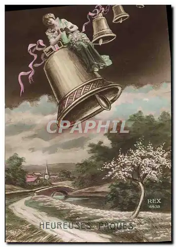 Cartes postales Cloche Paques