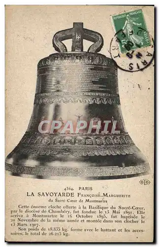 Ansichtskarte AK Cloche La Savoyarde de Montmartre Sacre Coeur Paris