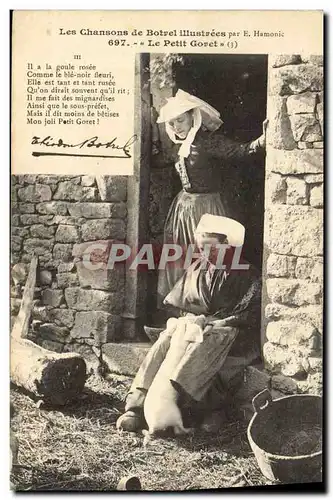 Cartes postales Folklore Botrel Les chansons de Botrel illustrees Le Petit doigt