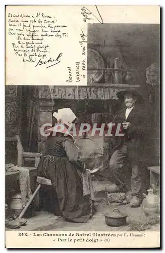 Ansichtskarte AK Folklore Botrel Les chansons de Botrel illustrees Par le Petit doigt