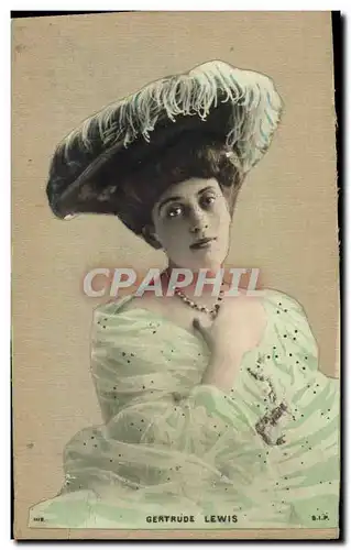 Ansichtskarte AK Fantaisie Gertrude Lewis (carte toil�e)