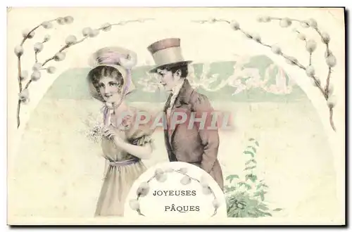 Cartes postales Fantaisie Femme Paques