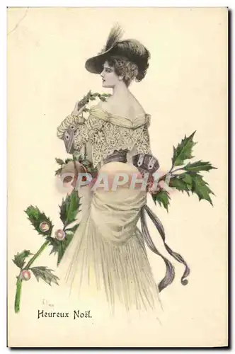 Cartes postales Fantaisie Femme Noel