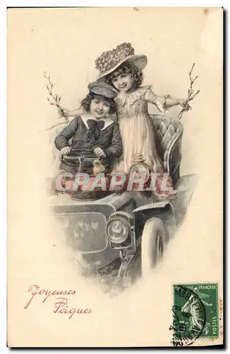 Cartes postales Fantaisie Enfants Automobile