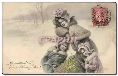 Cartes postales Fantaisie Femme Enfants