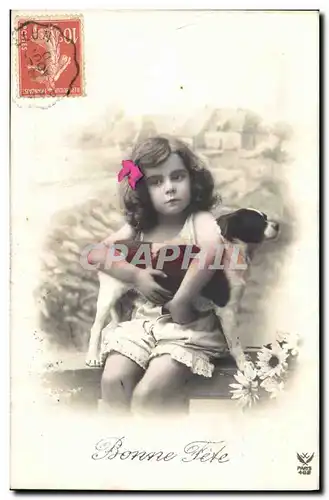 Cartes postales Chien Chiens Enfant Bonne fete