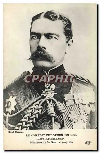 Cartes postales Militaria Lord Kitchener Ministre de la Guerre Anglais
