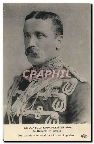 Cartes postales Militaria Le General French Commandant en chef de l&#39Armee Anglaise