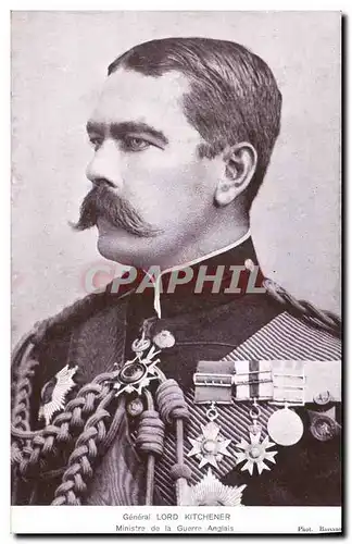 Ansichtskarte AK Militaria General Lord Kitchener Ministre de la guerre Anglais