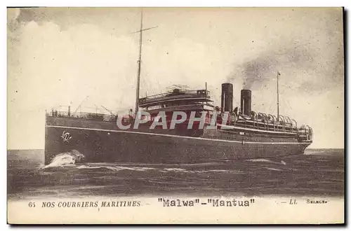 Cartes postales Bateau Paquebot Malwa Mantua