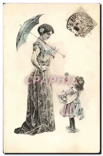 Cartes postales Fantaisie Femme Enfant