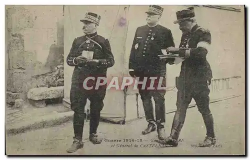 Cartes postales Militaria General Joffre et le General de Castelnau