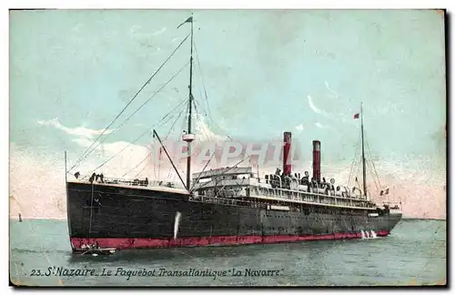 Cartes postales Bateau Paquebot Transatlantique La Navarre St Nazaire