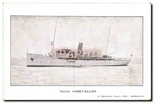 Ansichtskarte AK Bateau Paquebot Yacht Nimet-allah