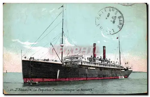 Cartes postales Bateau Paquebot Transatlantique La Navarre St Nazaire