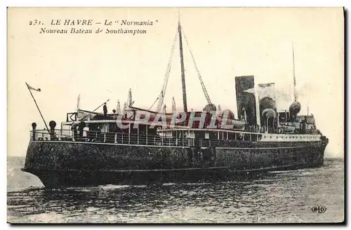 Ansichtskarte AK Bateau Paquebot Le Havre Le Normandia Nouveau bateau de Southampton