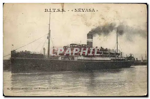 Cartes postales Bateau Paquebot BITSS Nevasa