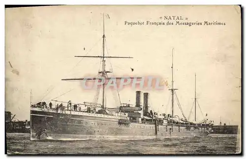 Cartes postales Bateau Paquebot Francais des Messageries Maritimes Natal