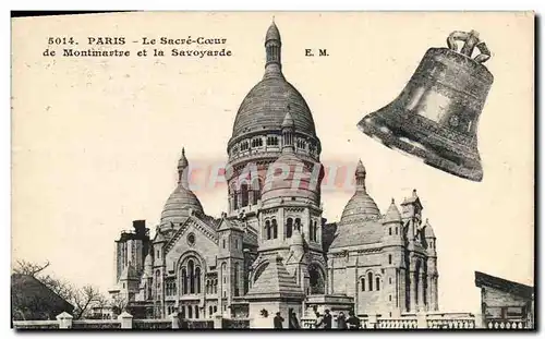 Ansichtskarte AK Cloche Paris Le Sacre Coeur de Montmartre et la Savoyarde