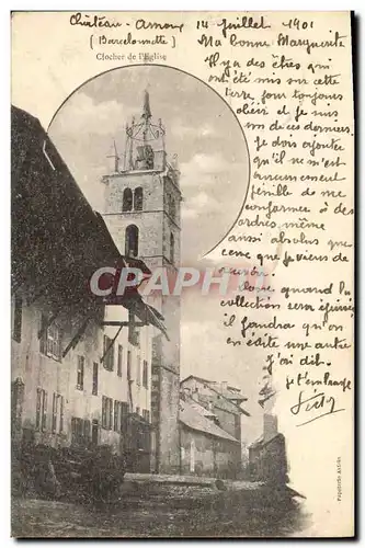 Ansichtskarte AK Cloche Clocher de l&#39eglise Barcelonnette