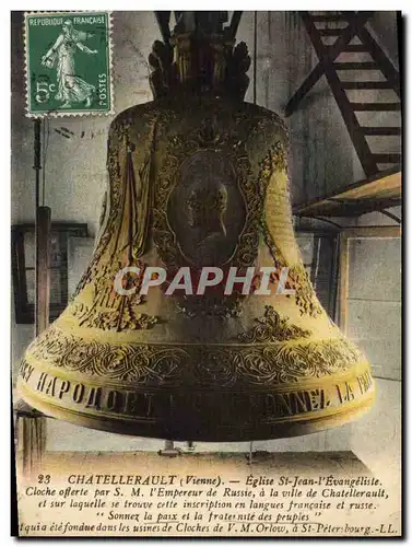 Cartes postales Cloche Chatellerault Eglise Sdt Jean l&#39Evangeliste