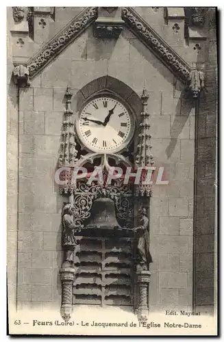 Cartes postales Cloche Feurs Le Jacquemard de l&#39eglise Notre Dame