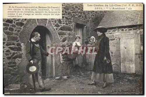 Cartes postales Folklore Lits clos Bretons Les contes du lit clos L&#39accident