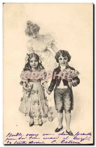 Cartes postales Fantaisie Femme Enfants