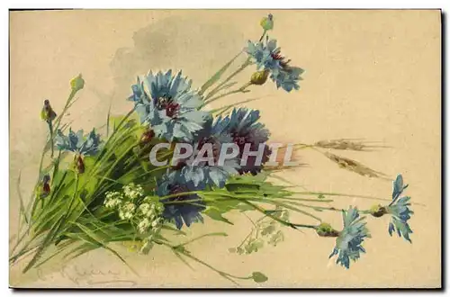 Cartes postales Fantaisie Illustrateur Fleurs