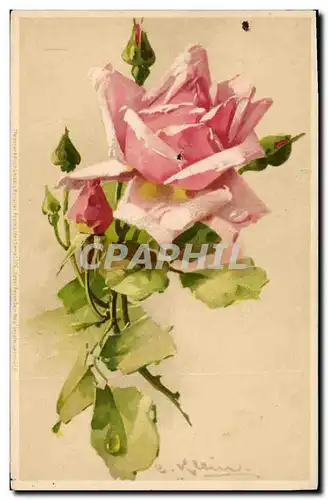 Cartes postales Fantaisie Illustrateur Fleurs