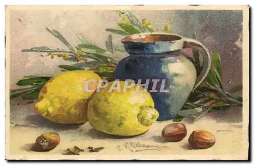 Cartes postales Fantaisie Illustrateur Nature morte