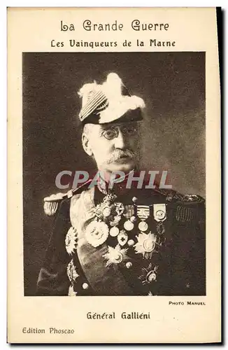 Cartes postales Militaria General Gallieni Vainqueurs de la Marne