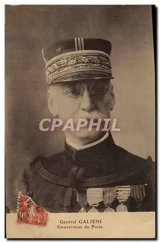 Cartes postales Militaria General Gallieni Gouverneur de Paris