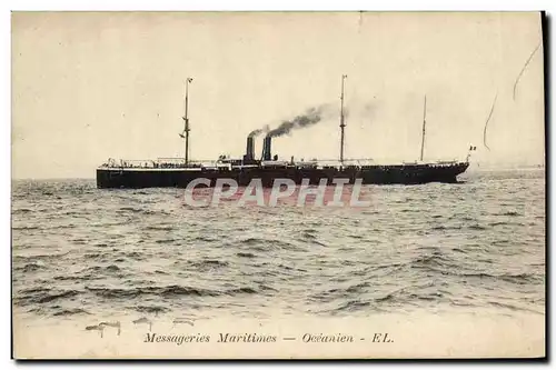 Cartes postales Bateau Paquebot Messageries Maritimes Oceanien