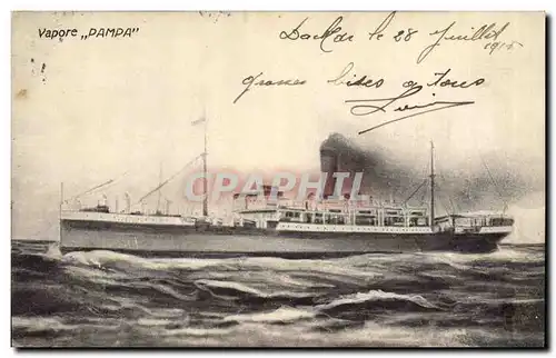 Cartes postales Bateau Paquebot Vapore Pampa